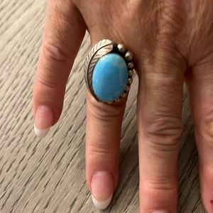 Latinate Sterling Silver Feather ring